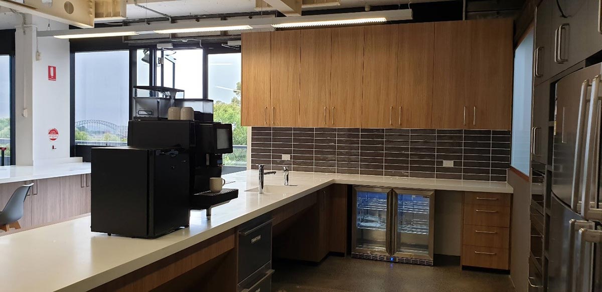 A Franke coffee machine sitting on a kitchen bench